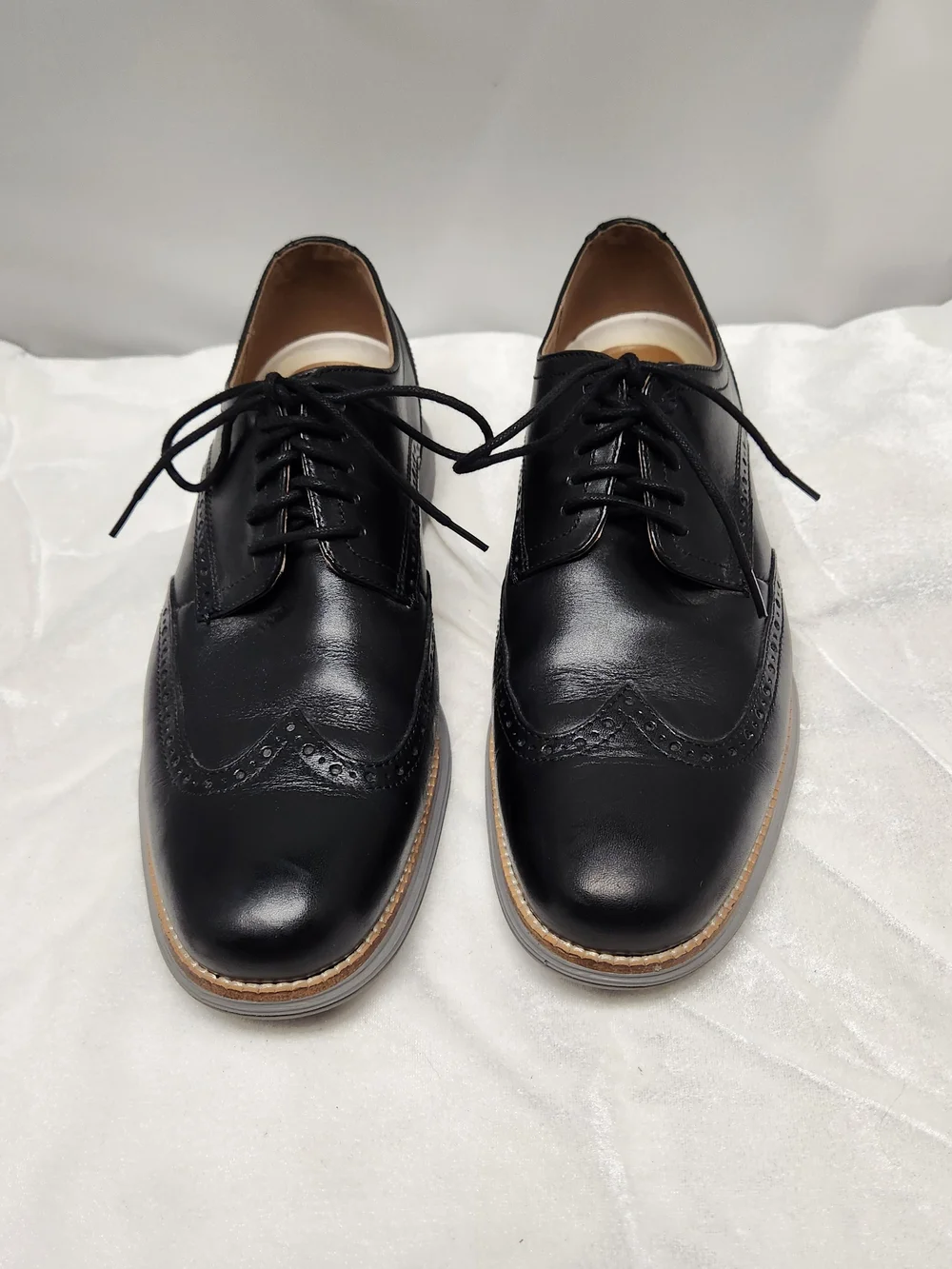 Cole Haan Black Wingtip Derby with Contrasting Sole